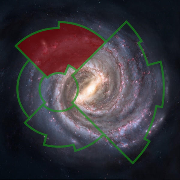 Сегментум Обскурус на изображении галактики